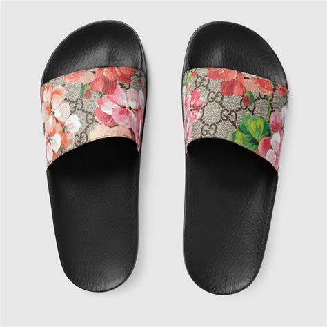 gucci slides supreme|gucci slides with blue flowers.